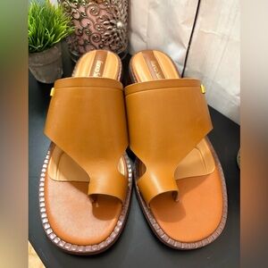 Franco Sarto Brown Slide Sandals